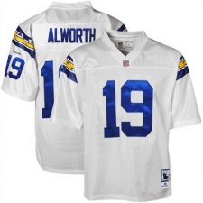 Mitchell And Ness Los Angeles Chargers #19 Lance Alworth Authentic White 1984 Throwback NFL Jersey