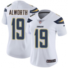 Women's Nike Los Angeles Chargers #19 Lance Alworth Elite White NFL Jersey