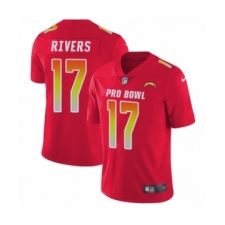 Men's Nike Los Angeles Chargers #17 Philip Rivers Limited Red AFC 2019 Pro Bowl NFL Jersey