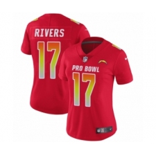 Women's Nike Los Angeles Chargers #17 Philip Rivers Limited Red AFC 2019 Pro Bowl NFL Jersey
