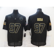 Men's Los Angeles Chargers #97 Joey Bosa Black Nike 2020 Salute To Service Limited Jersey