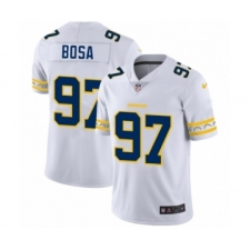 Men's Los Angeles Chargers #97 Joey Bosa White Team Logo Cool Edition Jersey