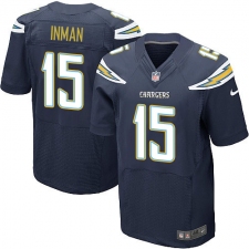 Men's Nike Los Angeles Chargers #15 Dontrelle Inman Elite Navy Blue Team Color NFL Jersey