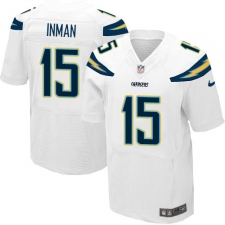 Men's Nike Los Angeles Chargers #15 Dontrelle Inman Elite White NFL Jersey