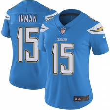 Women's Nike Los Angeles Chargers #15 Dontrelle Inman Elite Electric Blue Alternate NFL Jersey
