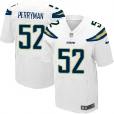 Men's Nike Los Angeles Chargers #52 Denzel Perryman Elite White NFL Jersey
