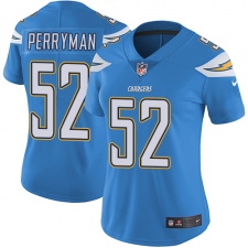 Women's Nike Los Angeles Chargers #52 Denzel Perryman Electric Blue Alternate Vapor Untouchable Limited Player NFL Jersey
