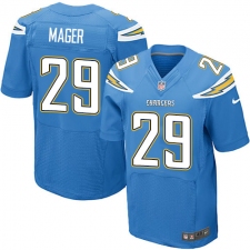 Men's Nike Los Angeles Chargers #29 Craig Mager Elite Electric Blue Alternate NFL Jersey