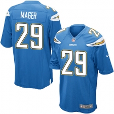 Men's Nike Los Angeles Chargers #29 Craig Mager Game Electric Blue Alternate NFL Jersey