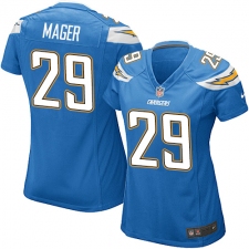 Women's Nike Los Angeles Chargers #29 Craig Mager Game Electric Blue Alternate NFL Jersey