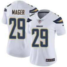Women's Nike Los Angeles Chargers #29 Craig Mager White Vapor Untouchable Limited Player NFL Jersey