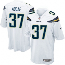 Men's Nike Los Angeles Chargers #37 Jahleel Addae Game White NFL Jersey