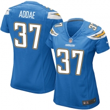 Women's Nike Los Angeles Chargers #37 Jahleel Addae Game Electric Blue Alternate NFL Jersey