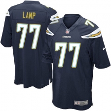 Men's Nike Los Angeles Chargers #77 Forrest Lamp Game Navy Blue Team Color NFL Jersey