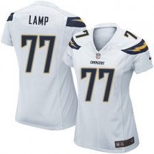 Women's Nike Los Angeles Chargers #77 Forrest Lamp Game White NFL Jersey