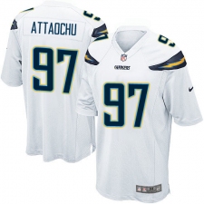Men's Nike Los Angeles Chargers #97 Jeremiah Attaochu Game White NFL Jersey