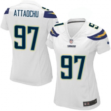 Women's Nike Los Angeles Chargers #97 Jeremiah Attaochu Game White NFL Jersey
