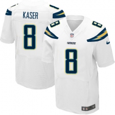 Men's Nike Los Angeles Chargers #8 Drew Kaser Elite White NFL Jersey