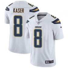 Men's Nike Los Angeles Chargers #8 Drew Kaser White Vapor Untouchable Limited Player NFL Jersey