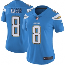 Women's Nike Los Angeles Chargers #8 Drew Kaser Electric Blue Alternate Vapor Untouchable Limited Player NFL Jersey