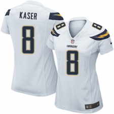 Women's Nike Los Angeles Chargers #8 Drew Kaser Game White NFL Jersey