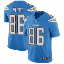 Men's Nike Los Angeles Chargers #86 Hunter Henry Electric Blue Alternate Vapor Untouchable Limited Player NFL Jersey