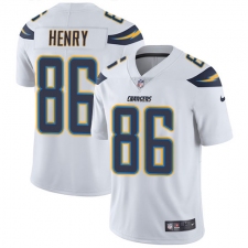 Men's Nike Los Angeles Chargers #86 Hunter Henry White Vapor Untouchable Limited Player NFL Jersey