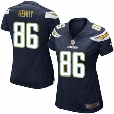 Women's Nike Los Angeles Chargers #86 Hunter Henry Game Navy Blue Team Color NFL Jersey