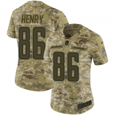 Women's Nike Los Angeles Chargers #86 Hunter Henry Limited Camo 2018 Salute to Service NFL Jersey