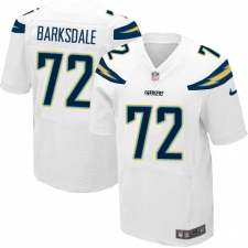 Men's Nike Los Angeles Chargers #72 Joe Barksdale Elite White NFL Jersey
