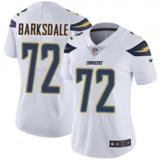 Women's Nike Los Angeles Chargers #72 Joe Barksdale Elite White NFL Jersey