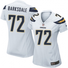 Women's Nike Los Angeles Chargers #72 Joe Barksdale Game White NFL Jersey