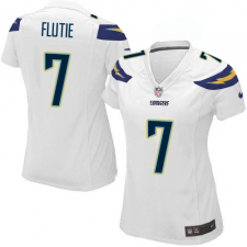 Women's Nike Los Angeles Chargers #7 Doug Flutie Game White NFL Jersey