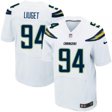 Men's Nike Los Angeles Chargers #94 Corey Liuget Elite White NFL Jersey