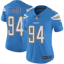 Women's Nike Los Angeles Chargers #94 Corey Liuget Electric Blue Alternate Vapor Untouchable Limited Player NFL Jersey