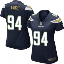 Women's Nike Los Angeles Chargers #94 Corey Liuget Game Navy Blue Team Color NFL Jersey