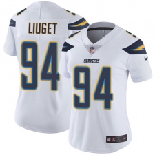 Women's Nike Los Angeles Chargers #94 Corey Liuget White Vapor Untouchable Limited Player NFL Jersey