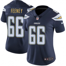 Women's Nike Los Angeles Chargers #66 Dan Feeney Elite Navy Blue Team Color NFL Jersey