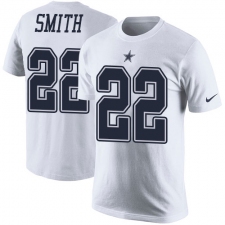 NFL Men's Nike Dallas Cowboys #22 Emmitt Smith White Rush Pride Name & Number T-Shirt