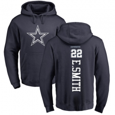 NFL Nike Dallas Cowboys #22 Emmitt Smith Navy Blue Backer Pullover Hoodie