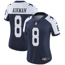 Women's Nike Dallas Cowboys #8 Troy Aikman Elite Navy Blue Throwback Alternate NFL Jersey