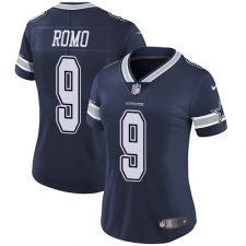 Women's Nike Dallas Cowboys #9 Tony Romo Elite Navy Blue Team Color NFL Jersey