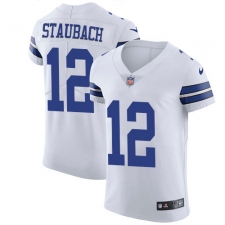 Men's Nike Dallas Cowboys #12 Roger Staubach Elite White NFL Jersey