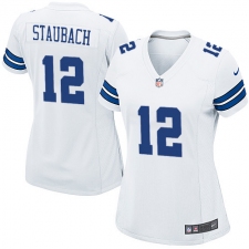 Women's Nike Dallas Cowboys #12 Roger Staubach Game White NFL Jersey