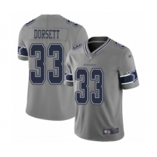 Men's Dallas Cowboys #33 Tony Dorsett Limited Gray Inverted Legend Football Jersey