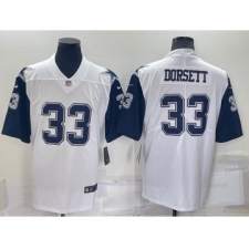 Men's Dallas Cowboys #33 Tony Dorsett White Color Rush Stitched NFL Nike Limited Jersey