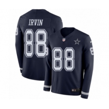 Men's Nike Dallas Cowboys #88 Michael Irvin Limited Navy Blue Therma Long Sleeve NFL Jersey