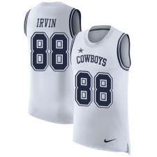 Men's Nike Dallas Cowboys #88 Michael Irvin Limited White Rush Player Name & Number Tank Top NFL Jersey