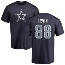 NFL Nike Dallas Cowboys #88 Michael Irvin Navy Blue Name & Number Logo T-Shirt
