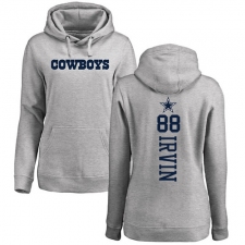 NFL Women's Nike Dallas Cowboys #88 Michael Irvin Ash Backer Pullover Hoodie